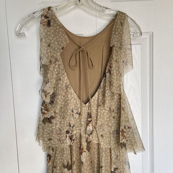 Kimchi Women Floral Mini Ruffle Dress Size 0 Urban Outfitters Romantic - Picture 8 of 16